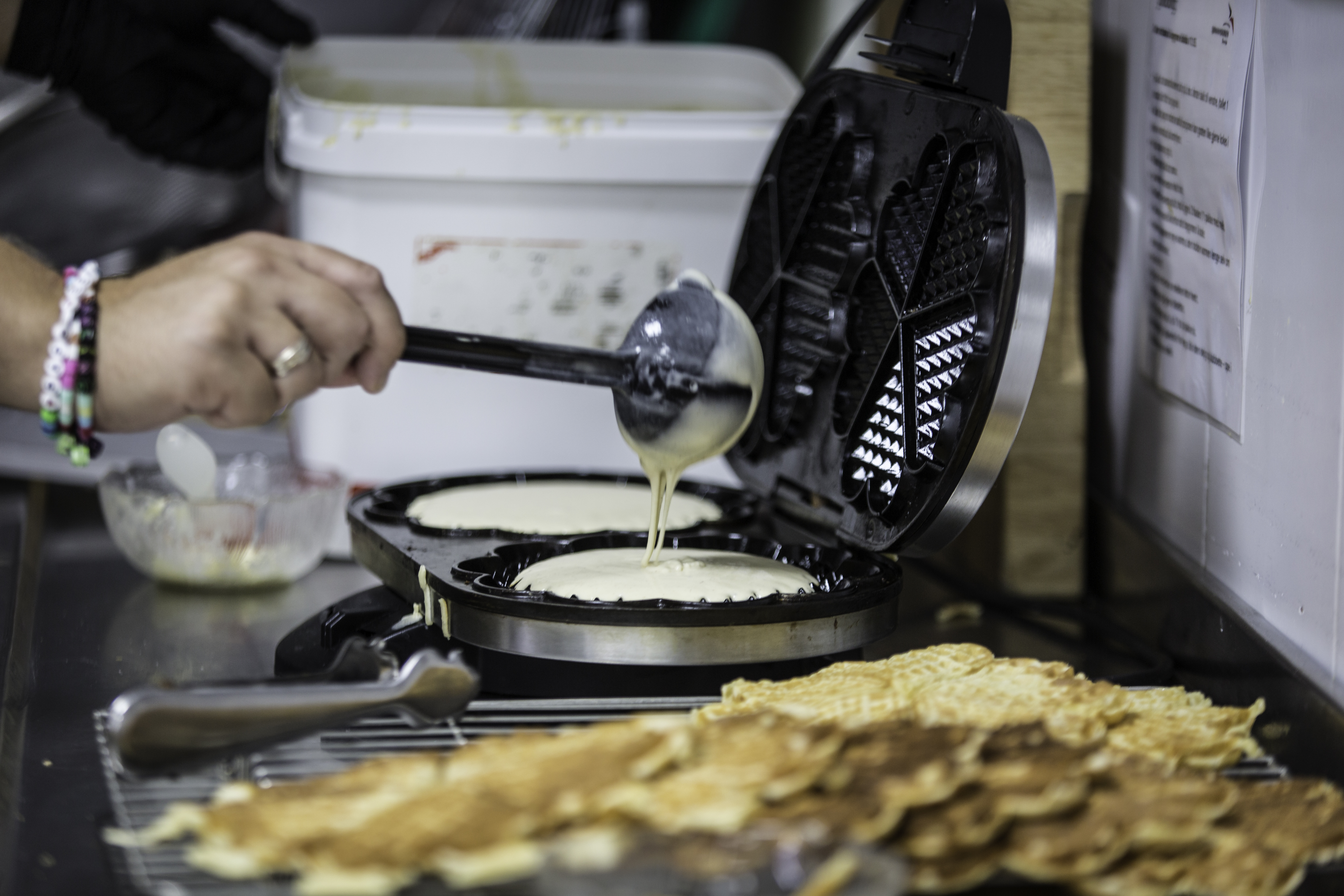 Kjøkken vaffelsteking