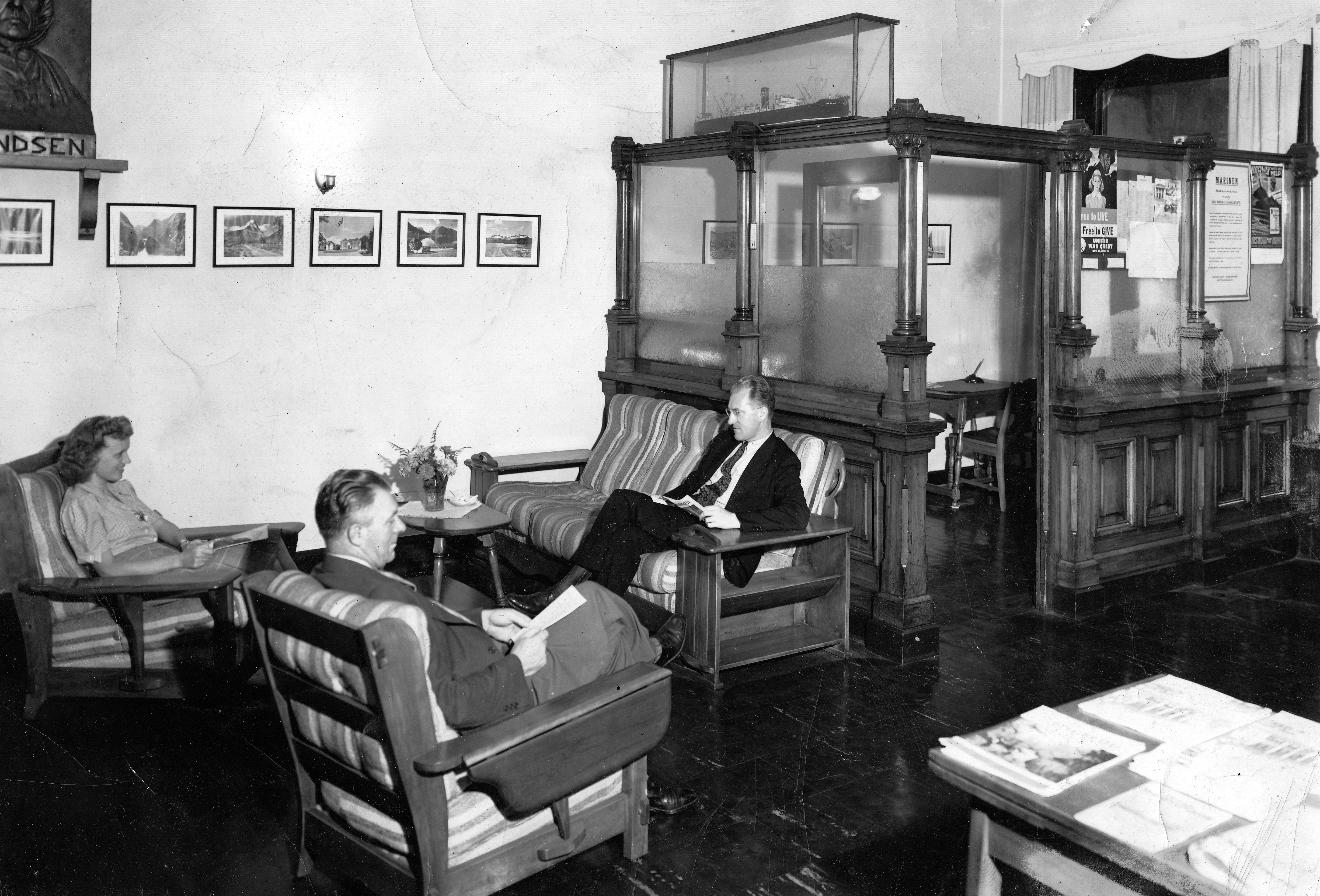 14 Leseværelset Ved 25 Årsjubileet I 1937 Philadelphia Foto Sjømannskirken