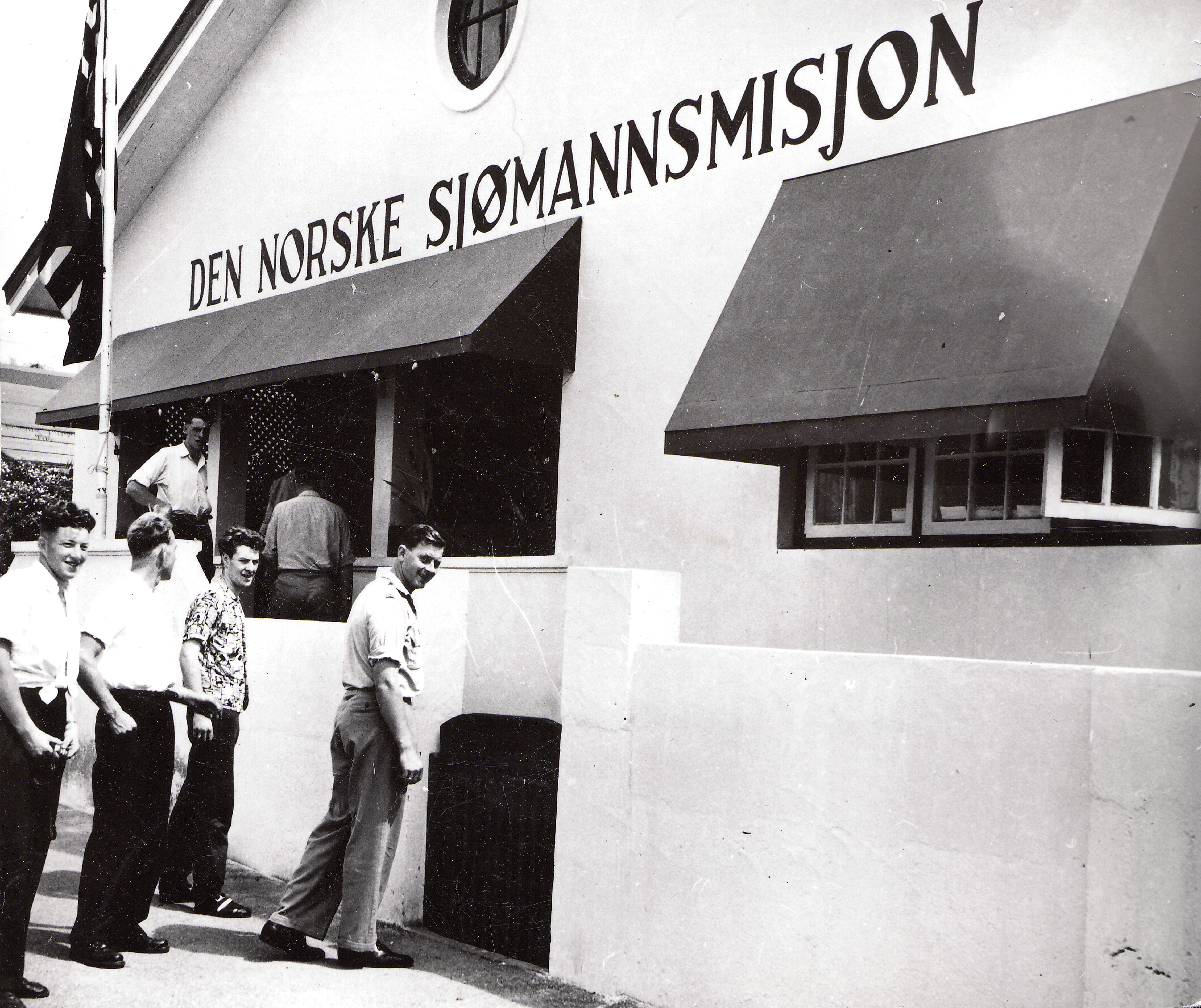 1 Sjømenn På Leseværelset 1956 Aruba Foto Sjømannskirken