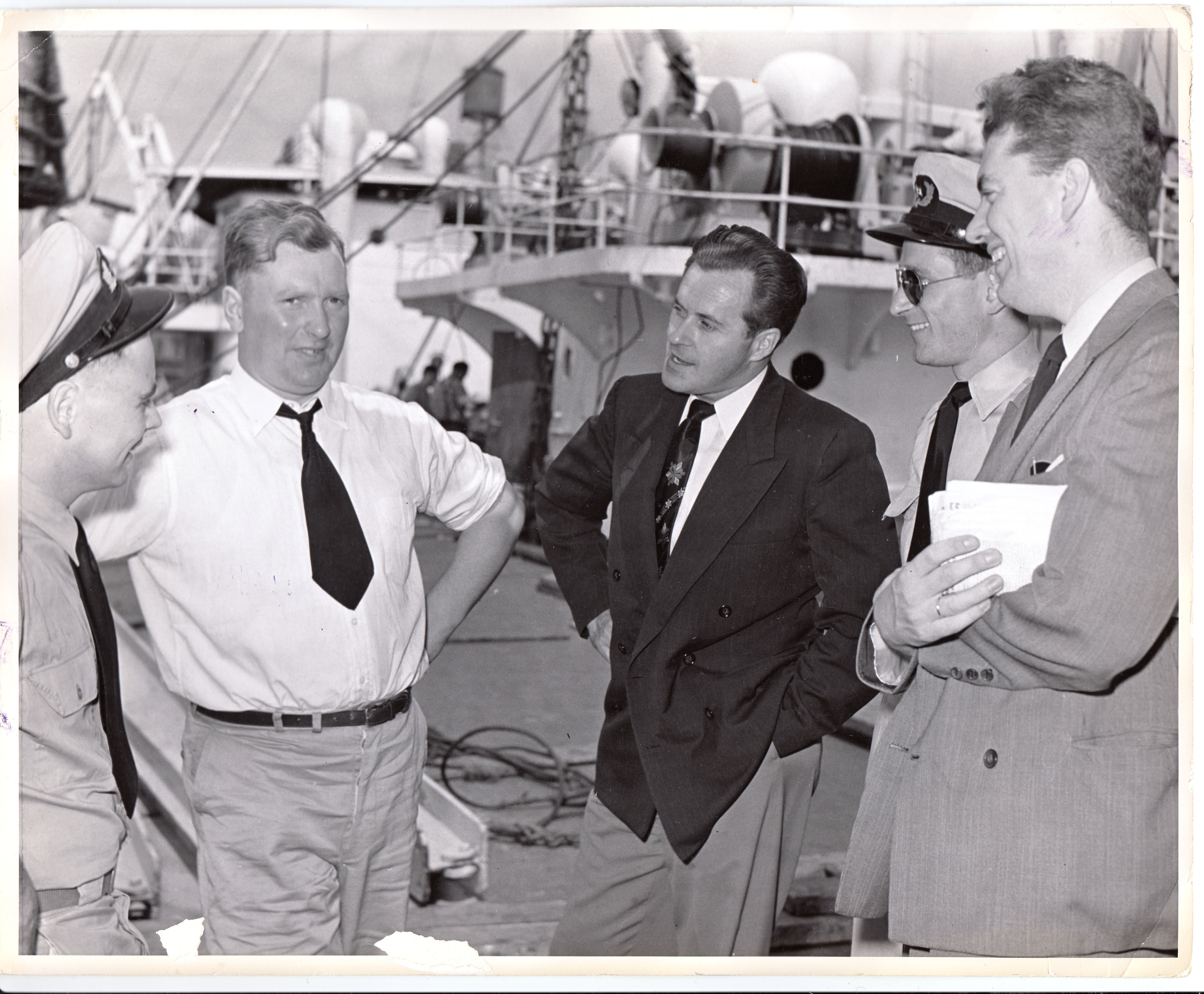 10 Skipsbesøk Til «Lista» Ca. 1953 Foto Sjømannskirken