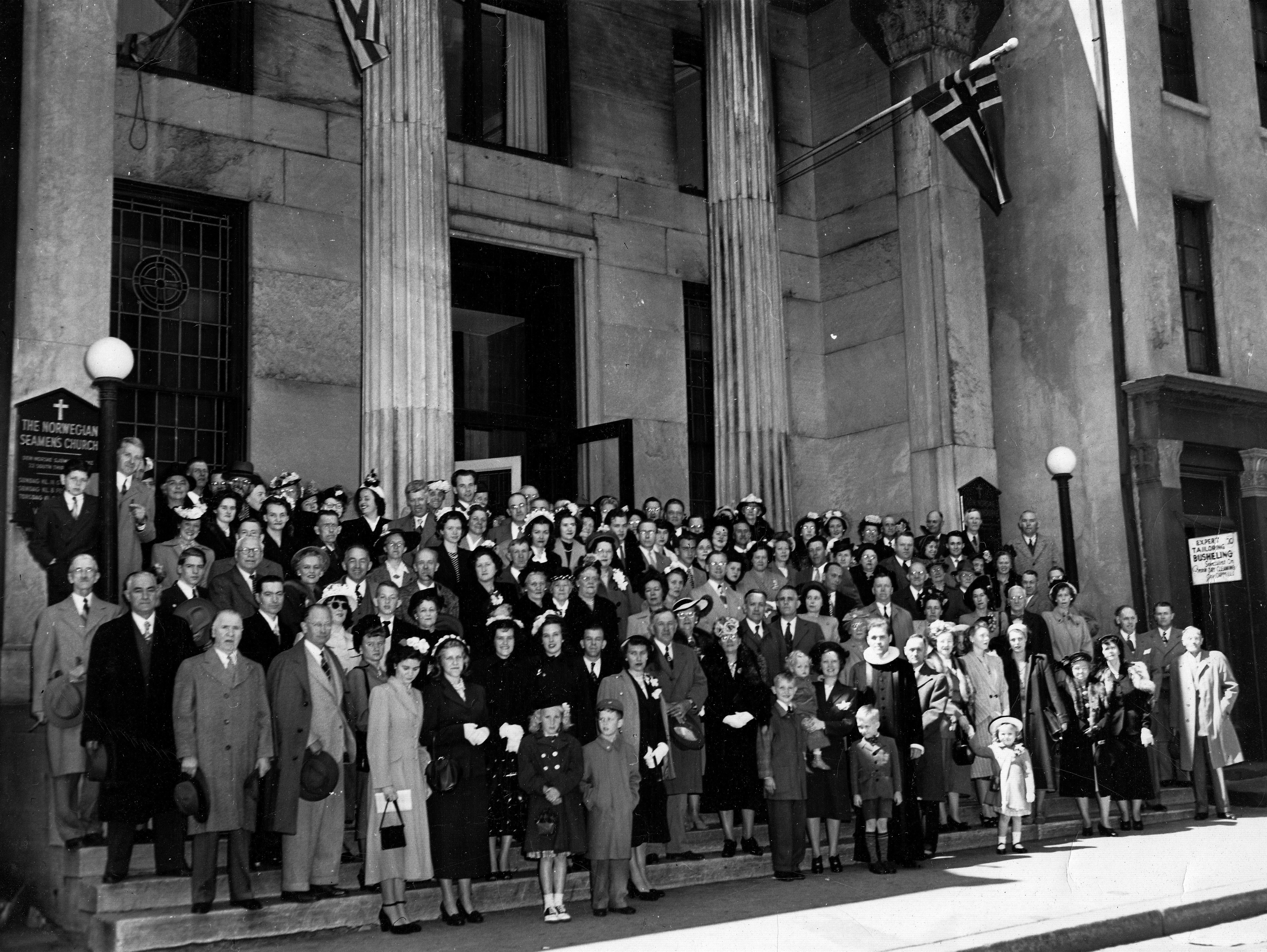 1 1 Påskedag 1949 Philadelphia Pastor Woxen Foto Sjømannskirken