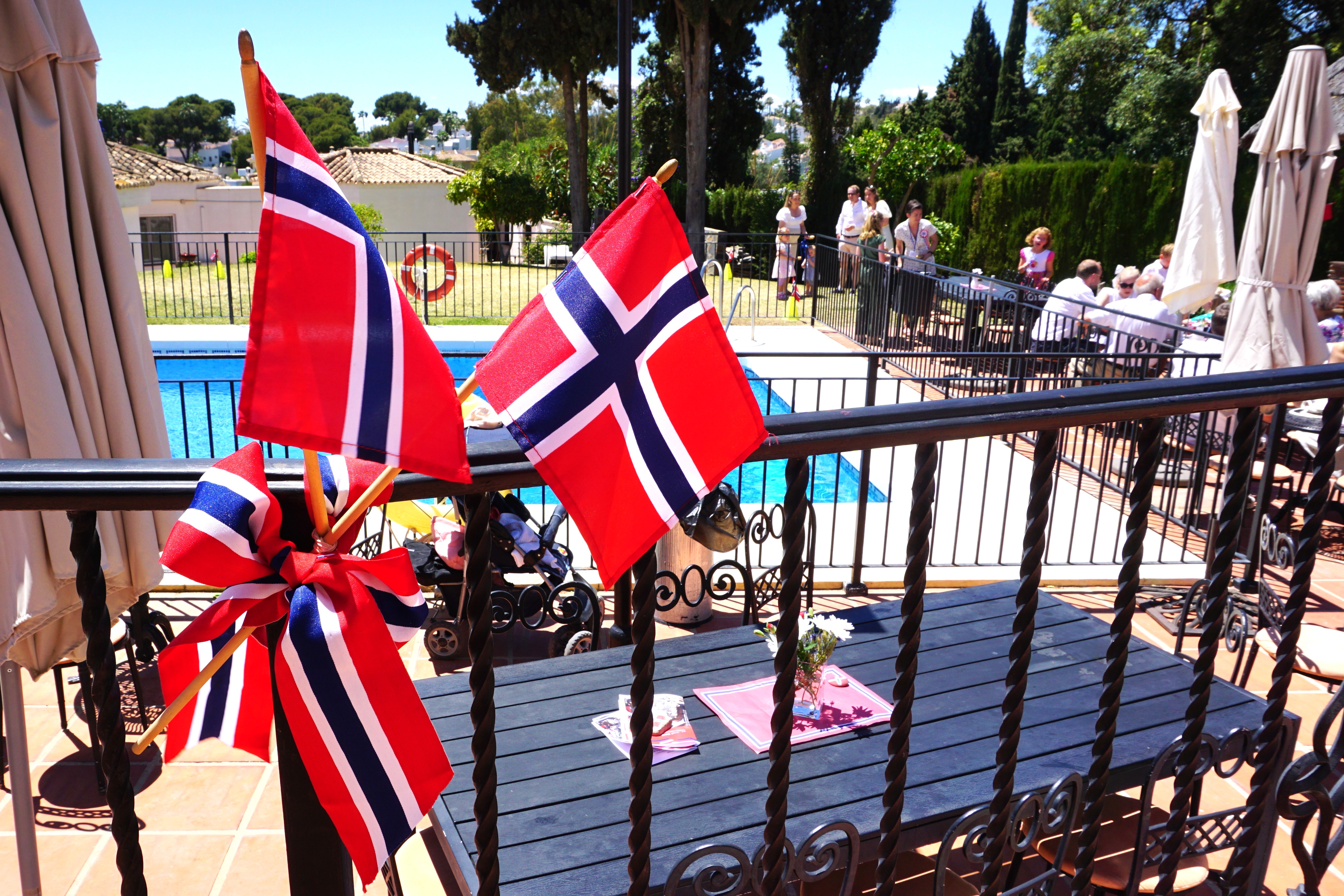 Flagg Og Basseng