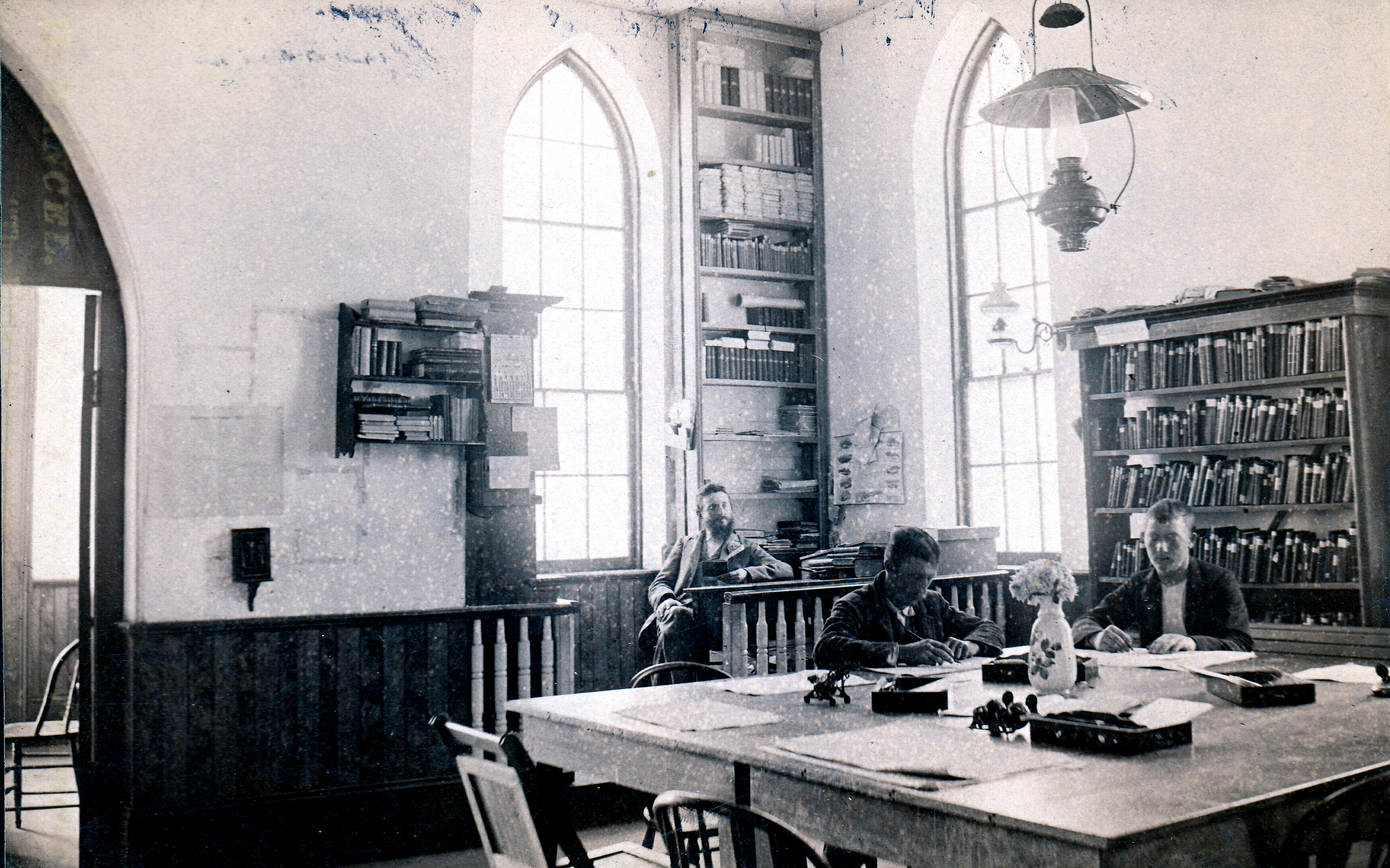 6 Lesesalsværelse Nye Kirken Pensacola 1887 Trolig Sjømannsprest Peter Olivarius Olsen Bakerst Foto Sjømannskirken