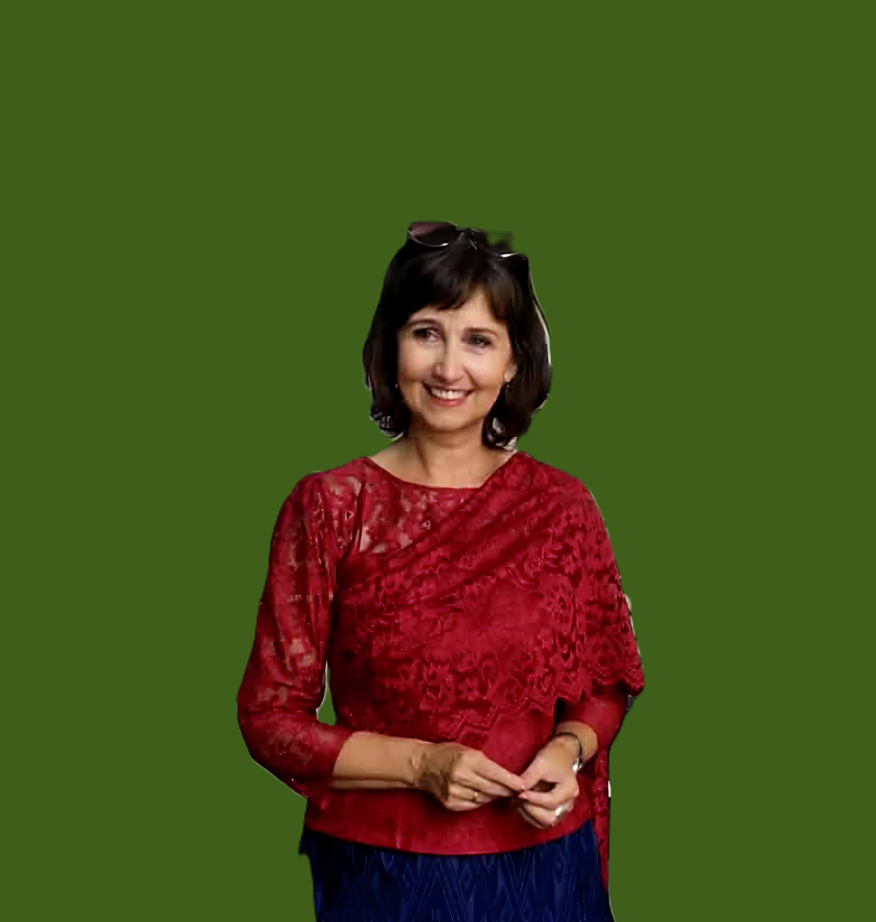 2026 Jeanine I Thaidrakt, Grønn Bakgrunn