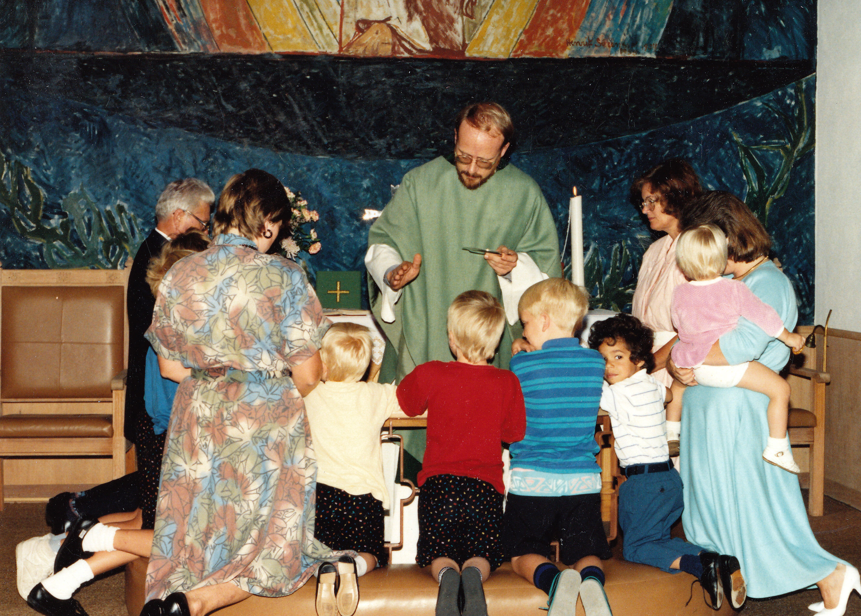 22 Familesamling Med Sjømannsprest Kristian Lassen San Pedro Perioden 1988–1992 Foto Sjømannskirken